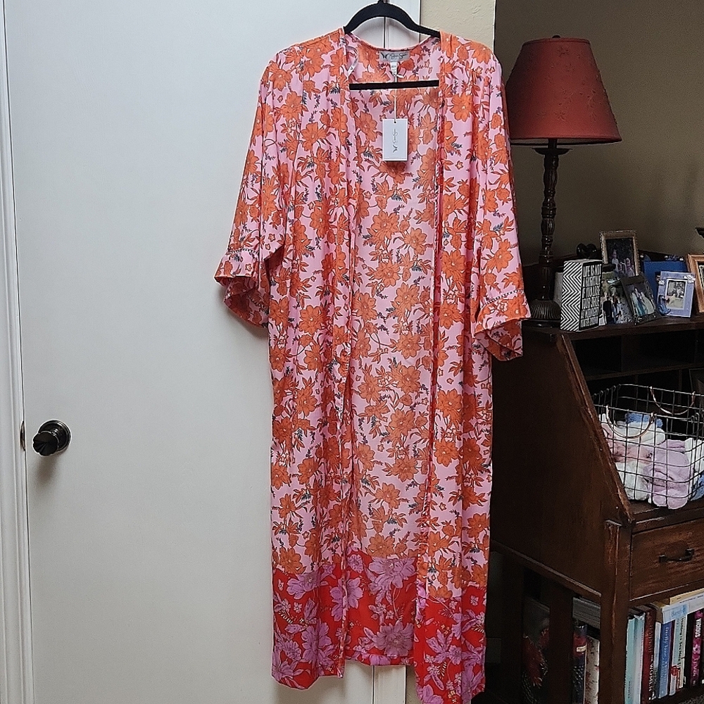 Jessica Simpson Vibrant Floral Kimono Top